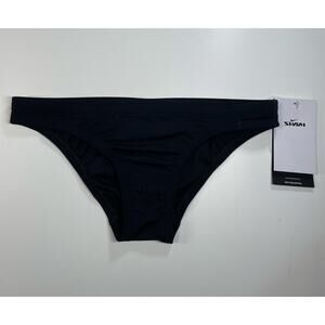 Nike Hydrastrong Swim Bikini Bottom Black Sz XS Tie Waist Chlorine Resistant
